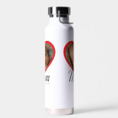 Moeder Opgericht Schrift Rode Hart Foto Wit Waterfles (Links)