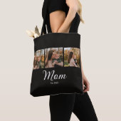 Moeder Opgericht Schrift Zwart 3 Foto Tote Bag (Dichtbij)