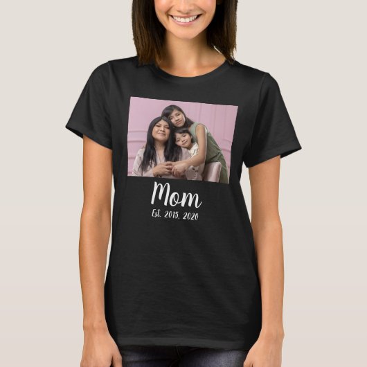 Moeder Opgericht script foto T-shirt (Voorkant)