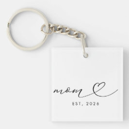 Moeder Opgericht Script & Hart Nieuwe Moeder Cadea Sleutelhanger