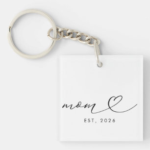 Moeder Opgericht Script & Hart Nieuwe Moeder Cadea Sleutelhanger