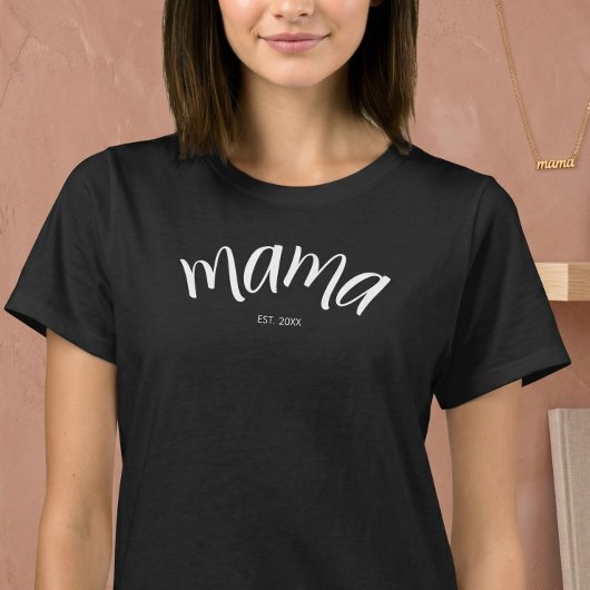 Moeder Opgericht Script Minimalistisch Jaar Nieuwe T-shirt