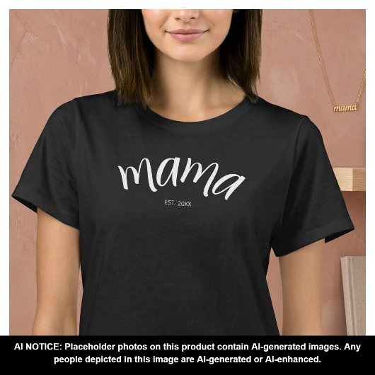 Moeder Opgericht Script Minimalistisch Jaar Nieuwe T-shirt