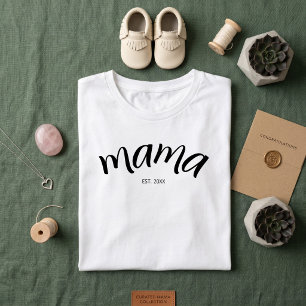 Moeder Opgericht Script Minimalistisch Jaar Nieuwe Tri-Blend Shirt