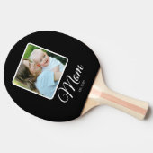 Moeder Opgericht Script Zwart 2 Foto's Tafeltennisbatje (Zijkant)