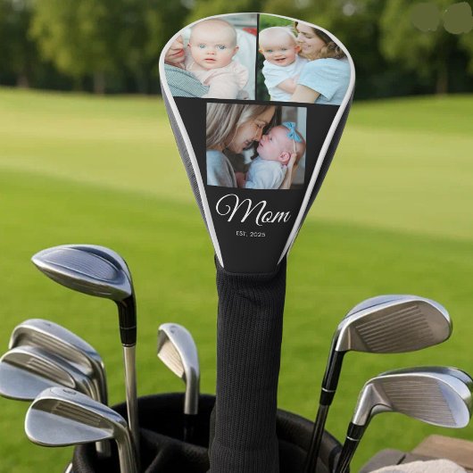 *Moeder Opgericht Script Zwart 3 Foto Cadeau Pickleball Paddle