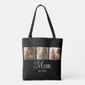 Moeder Opgericht Script Zwart 3 Foto Tote Bag (Achterkant)