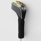 Moeder Opgericht Script Zwart Foto Golfheadcover (Schuin)