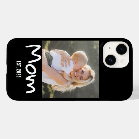 Moeder Opgericht Script Zwarte Foto Case-Mate iPhone Case (Achterkant (horizontaal))