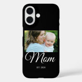 Moeder Opgericht Script Zwarte Foto Case-Mate iPhone Case (Achterkant)