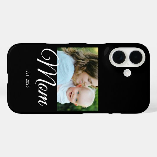 Moeder Opgericht Script Zwarte Foto Case-Mate iPhone Case (Achterkant (horizontaal))