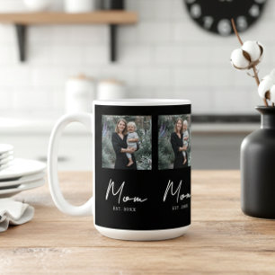 Moeder Opgericht Script Zwarte Herhaling Foto Koffiemok