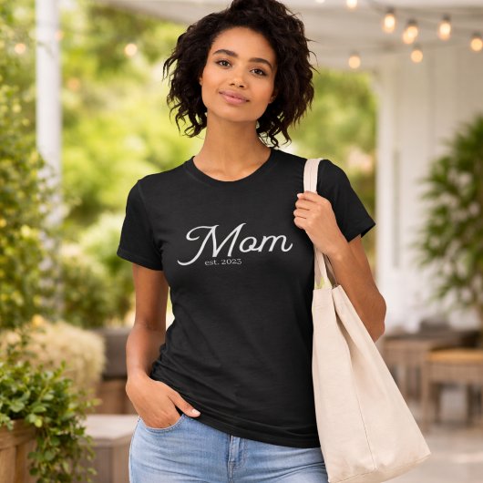 Moeder Opgericht Witte Script T-shirt