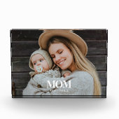 Moeder Opgericht Witte Typografie Foto Cadeau (Voorkant)