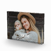 Moeder Opgericht Witte Typografie Foto Cadeau (Rechts)