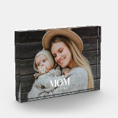 Moeder Opgericht Witte Typografie Foto Cadeau (Links)