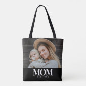 Moeder Opgericht Witte Typografie Foto Cadeau Tote Bag (Achterkant)