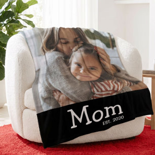 Moeder Opgericht Zeggen Witte Whimsical Lettertype Fleece Deken