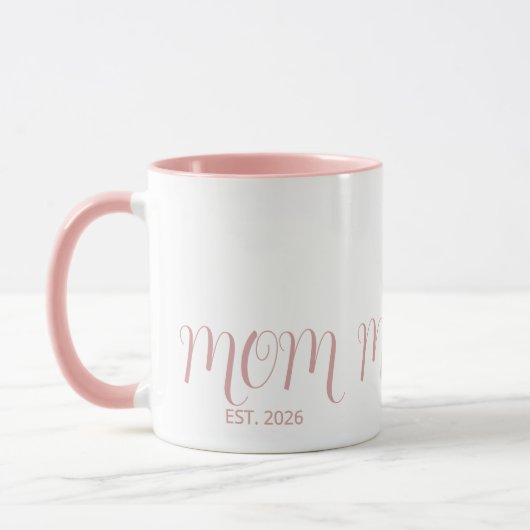 Moeder Opgericht Zoete Roze Script Nieuwe Moeder C Mok (Links)