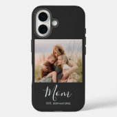Moeder Opgericht Zwart Elegant Foto Schrift Case-Mate iPhone Case (Achterkant)
