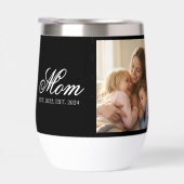 Moeder Opgericht Zwart Elegant Script Foto (Rechts)