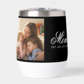 Moeder Opgericht Zwart Elegant Script Foto (Voorkant)