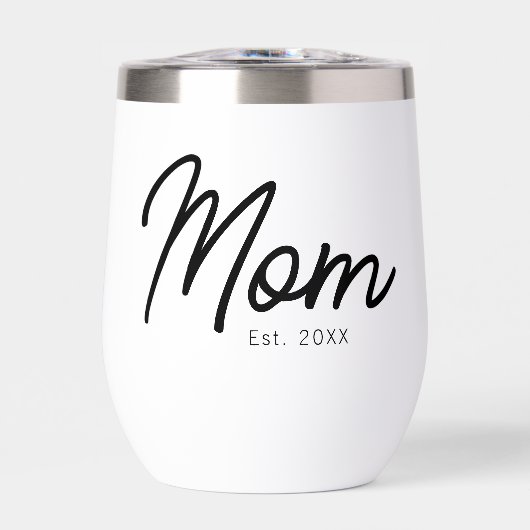 Moeder Opgericht Zwart Schrift Minimaal Elegant (Voorkant)