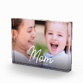Moeder Opgericht Zwart Script Minimaal Elegant Fotoblokken (Rechts)