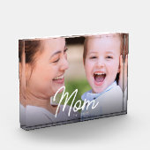 Moeder Opgericht Zwart Script Minimaal Elegant Fotoblokken (Links)