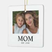 Moeder Opgericht Zwart Wit Script Foto Keramisch Ornament (Links)