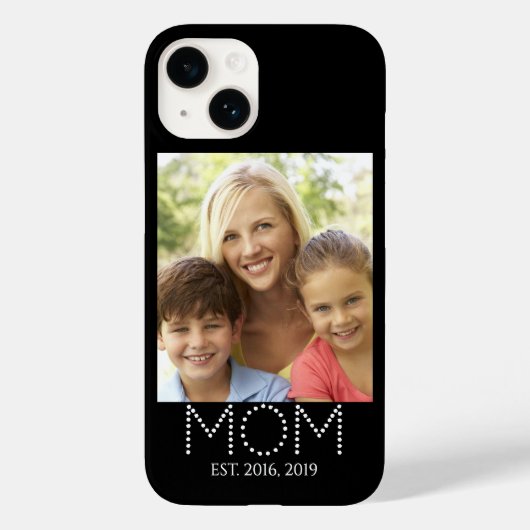 Moeder Opgericht Zwarte Foto Case-Mate iPhone Case (Achterkant)