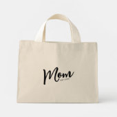 Moeder Opgericht Zwarte Schrift Mini Tote Bag (Achterkant)