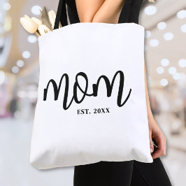 Moeder Opgericht Zwarte Schrift Moederdag Tote Bag