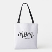 Moeder Opgericht Zwarte Schrift Moederdag Tote Bag (Achterkant)