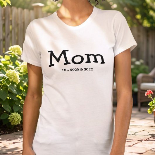 Moeder Opgericht Zwierige Lettertype T-shirt