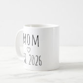 Moeder Opgerichte Aanpasbare Jaar Typografie  Koffiemok (Voorkant links)
