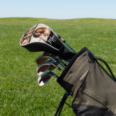 Moeder Opgerichte Datum Vet Schrift Modern 3 Foto Golfheadcover (Insitu)