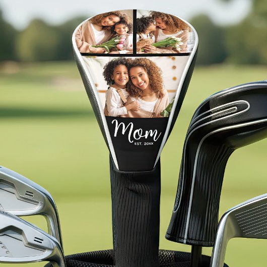 Moeder Opgerichte Datum Vet Schrift Modern 3 Foto Golfheadcover
