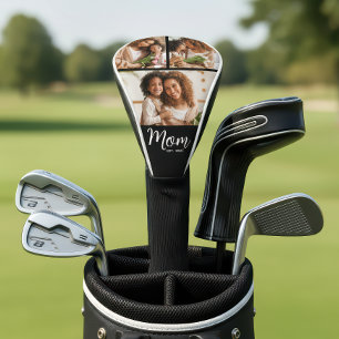 Moeder Opgerichte Datum Vet Schrift Modern 3 Foto Golfheadcover