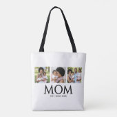 Moeder Opgerichte Dops Wit 3 Foto Boodschappentas Tote Bag (Achterkant)
