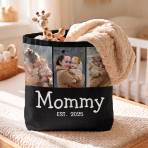 Moeder Opgerichte Fun Bold Tekst 3 Foto Zwart Tote Bag