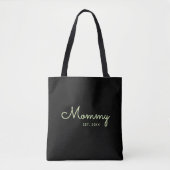 Moeder Opgerichte Mintgroene Script Typografie Tote Bag (Voorkant)