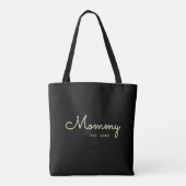 Moeder Opgerichte Mintgroene Script Typografie Tote Bag (Achterkant)