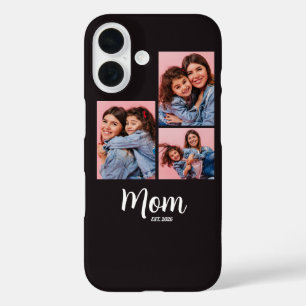 Moeder Opgerichte Schrift Zwart 3 Foto iPhone 16 Hoesje