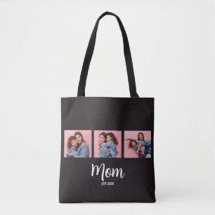 Moeder Opgerichte Schrift Zwarte 3 Foto Tote Bag