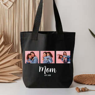 Moeder Opgerichte Schrift Zwarte 3 Foto Tote Bag