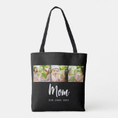 Moeder Opgerichte Script Black 3 Foto Tote Bag (Achterkant)