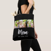Moeder Opgerichte Script Black 3 Foto Tote Bag (Dichtbij)