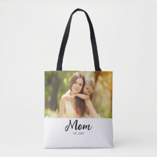 Moeder Opgerichte Script Foto Tote Bag