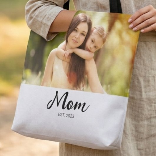 Moeder Opgerichte Script Foto  Tote Bag